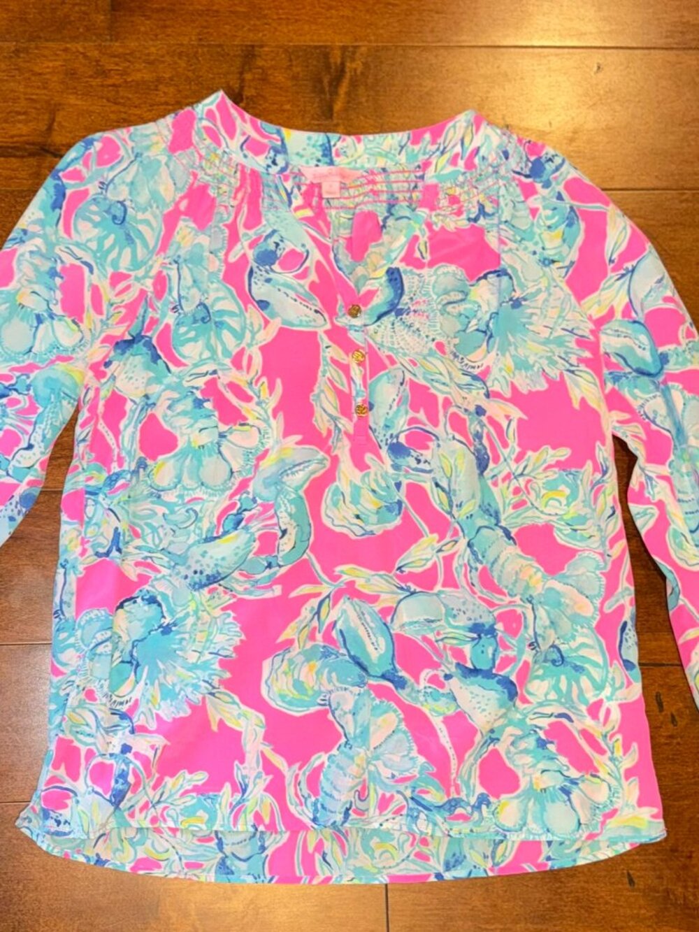 Lilly Pulitzer Raz Berry Lobsters In Love Small